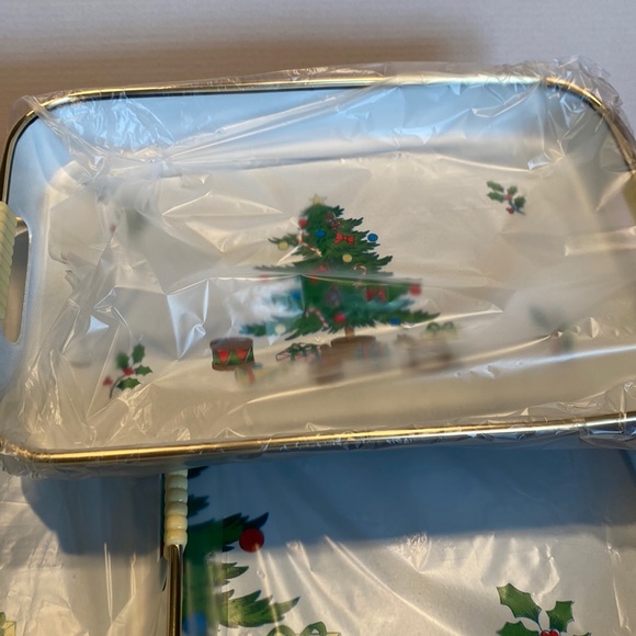 Vintage and NIB 3-piece Lacquerware Tray Set - Picture 6 of 6